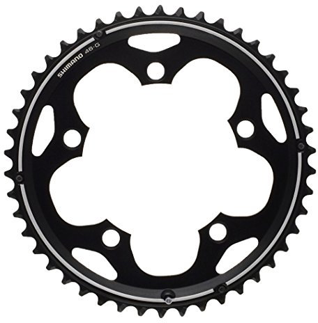 SHIMANO Unisex – Erwachsene Xc50 cykelcross Kettenblatt, Schwarz, 46 zähne EU