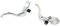 Tektro RL720 Canti Brake Cyclocross Brake Lever 24mm OD Silver/Silver # ST1418
