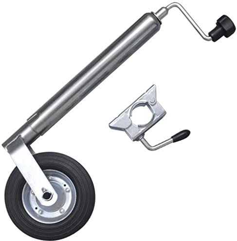 vidaXL Ruota di Sostegno Rimorchio 150 kg Morsetto Divisore Fantino Pivotante