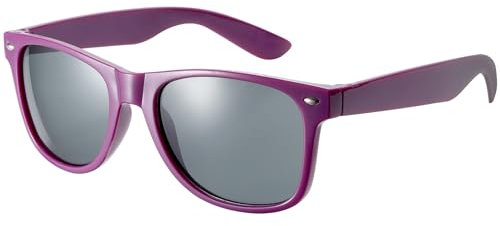 Komonee Purple Drifter Sunglasses Classic Style Retro Sun Shades Eye Glasses UV400 Protection Unisex For Men Women Golf Cycling Sports Fishing Travel