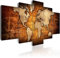 B&D XXL Acrylglasbild Weltkarte 200x100 cm 5 Teilig Wandbild auf Acryl Glasbilder Kunstdruck Moderne Acrylglas Platte Wanddekoration Geschenke Heimdekoration Glasbild Reise Vintage Kompass Kontinente