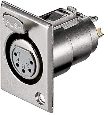 Goobay XLR 187-5 G 5 POL. Mikrofon-Einbaubuchse, 5-Poli