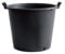 Pasquini Bini Pot de Fleurs Rond avec anses Noir 50L 50/41 cm