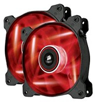 Corsair AF120 Edition Silencieuse Pack de 2 Ventilateurs Grand Débit 120 mm LED Rouge