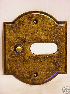 arterameferro Campanello Pulsantiera Porta Ingresso Casa in Ottone Brunito