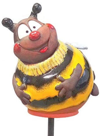 TB Biene Mama Gartenkugel Gartenstecker Blumenstecker Keramik