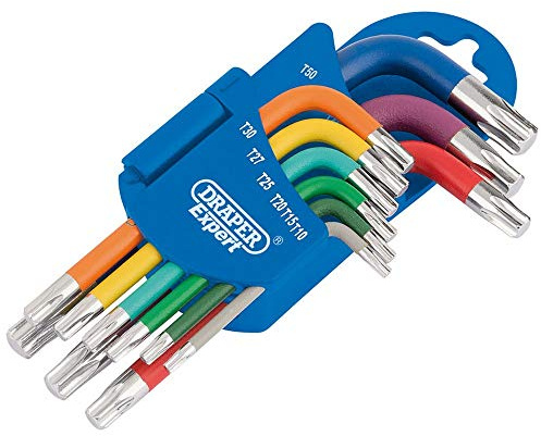 Draper 66135 TX-Star Metric Coloured Short Arm Key 9-Piece Set