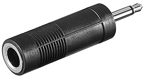 S/CONN maximum connectivity Klinken-Adapter 3,5mm auf 6,3mm Stereo schwarz für MP3-Player, Kopfhörer, Lautsprecher, Gitarre