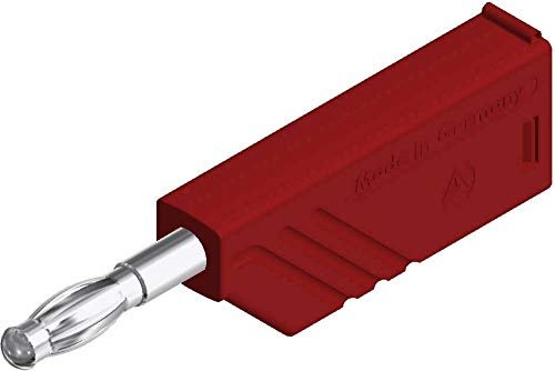 SKS Hirschmann Bananenstecker, männlich, Durchmesser des Stifts: 4 mm, LAS N WS, 934100101, Rot, 1 Stück