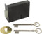Jpm - Serrure de securite a poser en applique horizontale noire-pene dormant - Réf..101 - A.65 - B.110 - Main.G -