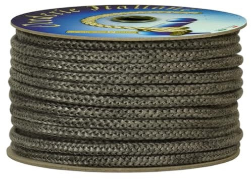 Corderie Italiane 006026280 Treccia in Fibra Vetro Grigia, 6 mm-5 mt