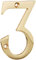 Home System Numero Civico 3, Altezza 8 cm, in Ottone Lucido, No