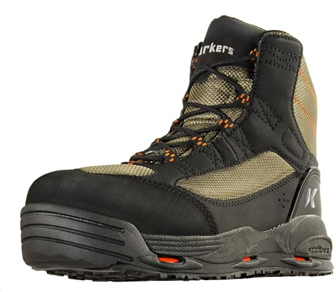 KORKERS Men's Greenback with Felt Sole, Dried Herb/Black, 9