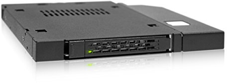 SATA/SAS Hot Swap Wechselrahmen für 2,5 Zoll (6,4cm) SSD/HDD - Slim-ODD/Slim-FDD Vollmetall - Icy Dock ToughArmor MB411SPO-B