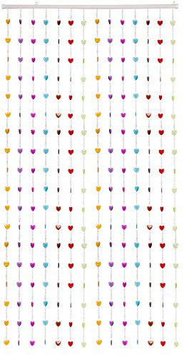 THY COLLECTIBLES Beautiful Home Decor Acrylic Beaded Curtain Door Screen Divider - Acrylic Rainbow Hearts