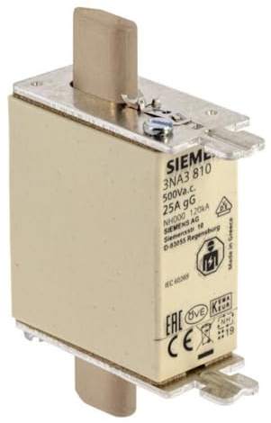 Siemens - Fusible nh-500v t-00 25a