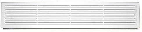 Bathroom Door Air Vent Grille 450mm x 92mm Two Sided Ventilation Cover POW33 (White)
