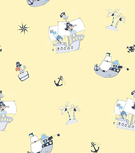Dandino Tapete Kinder Piraten, gelb