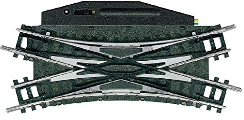 Minitrix 14968 -Elektromagnetische Doppel-Kreuzungsweiche - 30° Länge 104,2 mm - Detailgetreue Modelleisenbahn-Zubehör - Hohe Qualität und Präzision - Spur N