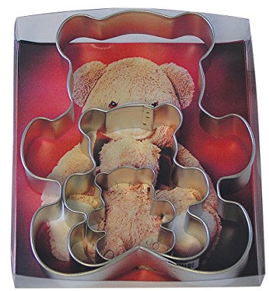 R&M International Ausstechformen Teddybär, verschiedene Größen, 3-teilig