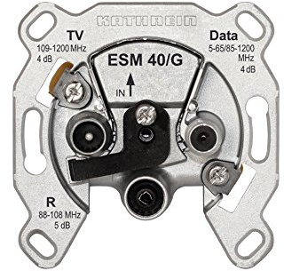 Kathrein ESM 40/G TV + Radio metallisch – Steckdose
