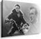 Julia-Art Leinwandbilder - James Dean Bild 1 teilig - 100 mal 70 cm Leinwand auf Rahmen - sofort aufhängbar Wandbild XXL - Kunstdrucke QN65-5