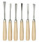25700 - Scalpello curvo con manico in legno
