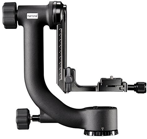 Mantona Gimbal TK-I Stativkopf für Teleobjektiv (Gewicht 1,4 kg inkl. Schnellwechselplatte)