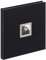 walther design Fotoalbum schwarz 30 x 30 cm Leinen mit Cover-Ausstanzung, Black and White FA-217-B