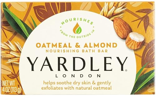 Yardley London Soap Bath Bar, Oatmeal and Almond, 8 Count