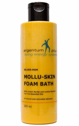 argentum Plus Silver-MSM Mollu-Skin Foam Bath with Lemon Myrtle, 200 ml | Natural, pain-free treatment with MSM and MicroSilver