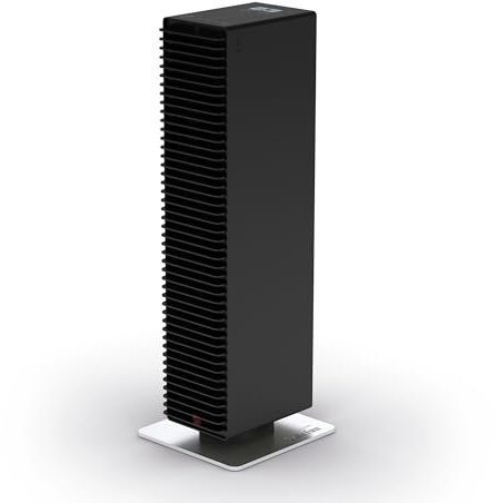 Chauffage d’appoint Paul par Stadler Form avec élément chauffant moderne en céramique PCT, chauffe et rafraîchit, selon 8 niveaux de puissance, noir