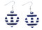 Miniblings Anker weiß blau Ohrringe Hänger Meer Ozean Segeln Segelboot Boot S - Handmade Modeschmuck I Ohrhänger Ohrschmuck versilbert