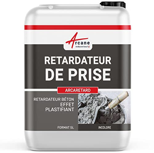 Retardateur prise, ciment, béton, effet plastifiant : Arcaretard - 5 L (6 kg) Liquide - ARCANE INDUSTRIES