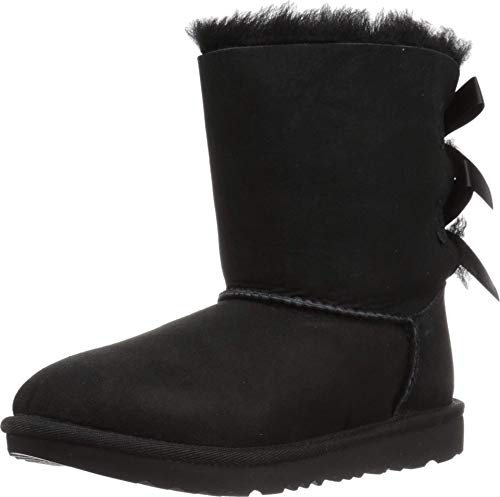 UGG Ds' Bailey Bow Ii, Stivali Classici Unisex - Bambini e ragazzi, Nero, 35 EU