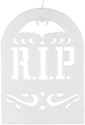 infactory Halloween-Fensterdekos: Glow-in-the-Dark Halloween-Fensterdeko Grabstein, 26 x 19 cm (Partydekos, Fenster)