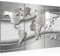 Runa Art Wandbilder Weltkarte Bild XXL Büro Wohnzimmer Grau Abstrakt Silber 120 x 80 cm 3 Teilig 107231c