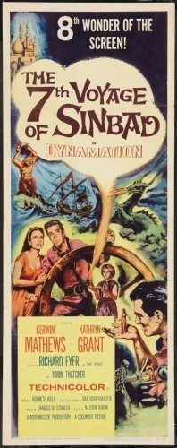 7. Voyage of Sinbad Film Poster Einsatz 14 x 36