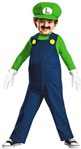 Disguise Super Mario Bros. Luigi Costume, Officially Licensed Super Mario Bros. Costume for Toddlers, Small (2T)