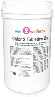 Chlor S Tabletten - schnell lösliche Chlortabletten 20g / Chlortabs 20g, 1,0 kg