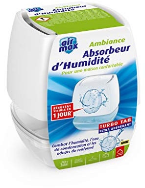 UHU Air Max ambiance - Absorbeur d'humidité très rapide et efficace, blanc, un absorbeur de 100g et 1 recharge tab très puissante incluse