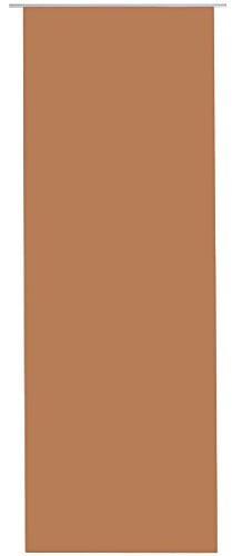 Bestlivings Flächenvorhang Blickdicht 60x245cm, Schiebegardine als Raumteiler (Hellbraun) mit Klettband Befestigung, Gardine Vorhang zum schieben