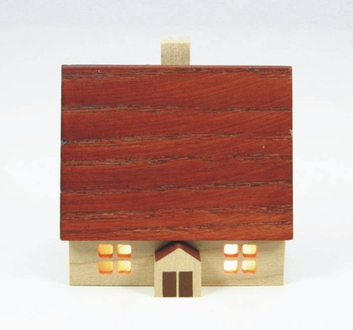 Rudolphs Schatzkiste Tischdekoration Holzhaus Natur für Innenbeleuchtung Höhe 5cm NEU Haus Baum Figur Kirche Erzgebirge Holz Seiffen Weihnachten Spielzeug Dekoration Tischdeko Kurrende
