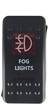 Mintice™ 12V KFZ Rot LED Licht Beleuchtet Wippenschalter Kippschalter Auto Armaturenbrett Schalter Fog Light