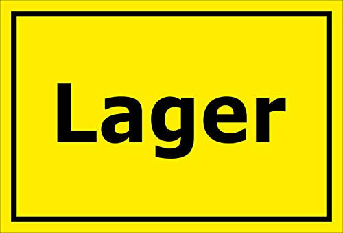 Melis-Folienwerkstatt Schild - Lager - 30x20cm |Bohrlöcher | 3mm Aluverbund – S00085-130-C 20 VAR