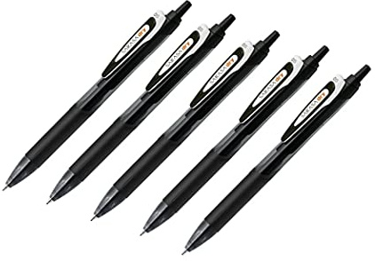 Zebra Sarasa Dry Gel Ink Pen Black (JJ31-BK), 0.5mm Fine, 5 pens per Pack (Japan Import)
