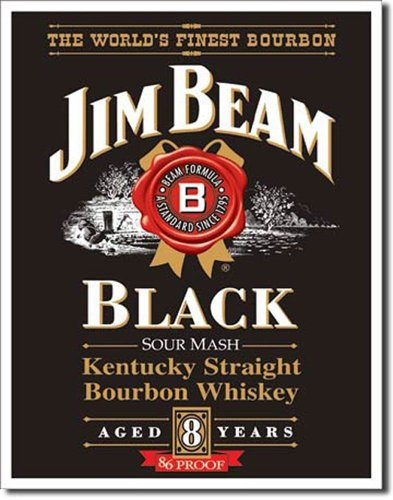 Jim Beam Black Label Original USA Blechschild