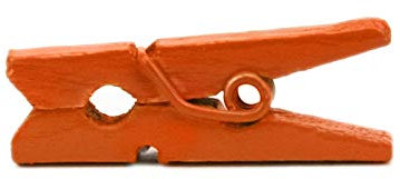 LWR CRAFTS Mini pinces à linge en bois 15 couleurs 100 par paquet 1 2,5 cm (orange)