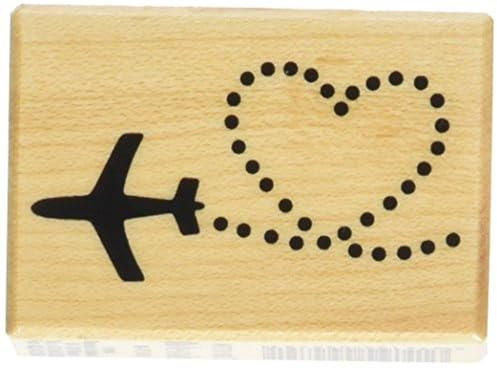Artemio Holz Stempel - Flug + Herz, Beige