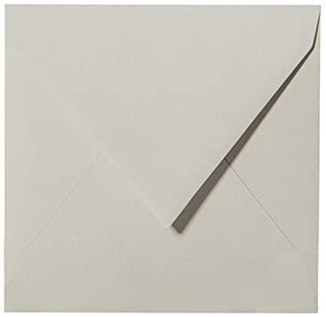 25 Quadratische Briefumschläge 12,5 x 12,5 cm 125 x 125 mm Hell Grau Verschluss: feuchtklebend Grammatur: 120 g/m²